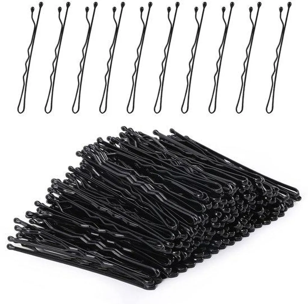 Pinces à cheveux noires lot de 200 avec embouts protecteurs anti-glisse