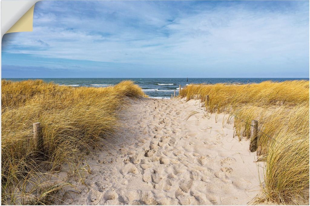 ARTland Wandbild, selbstklebend Strand an der Ostseeküste Graal Müritz Größe: 90x60 cm