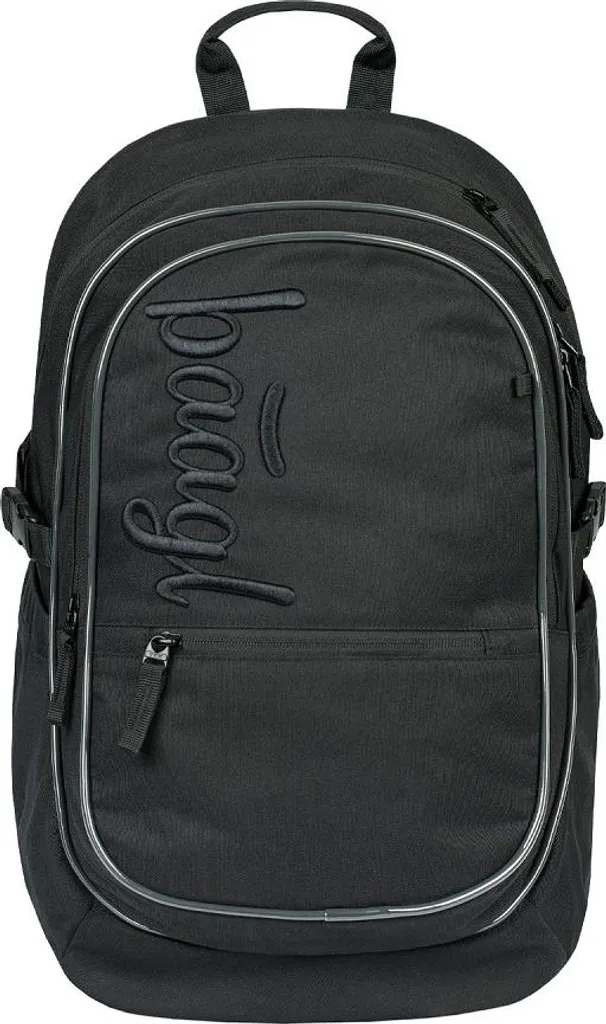 Sac à dos scolaire pour le collège - Sac de cours noir ultra robuste