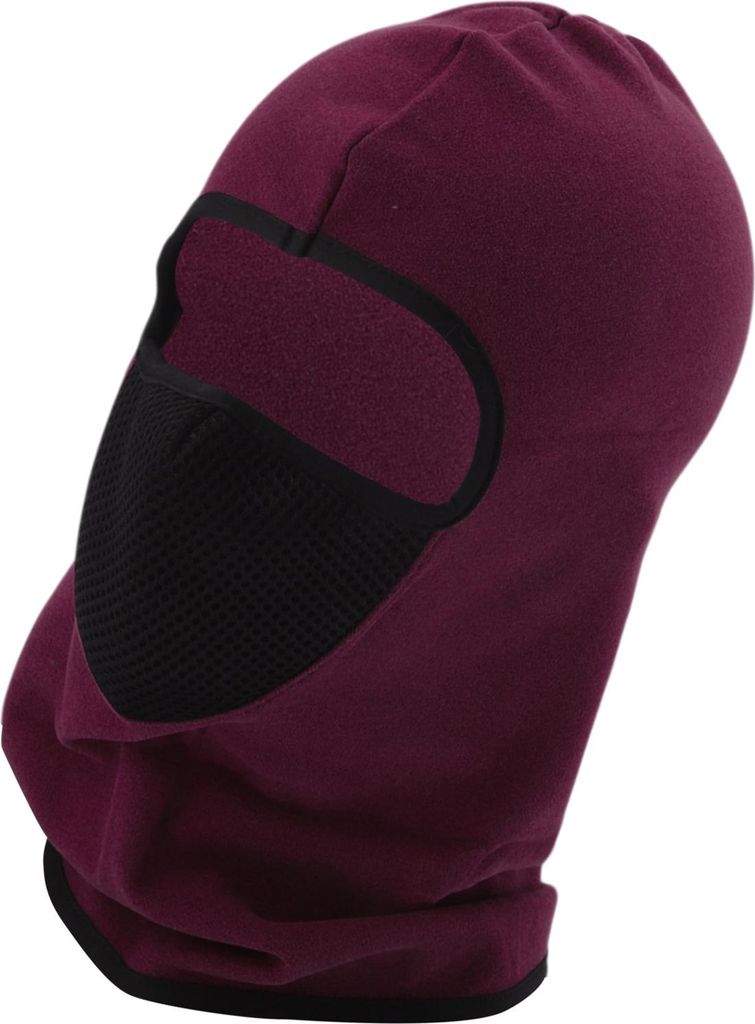 All Inclusive Gesichtsmaske Polyester Wabenstruktur Gesichtsmasche Wärmend Atmungsaktiv Weinrot 1 Stück