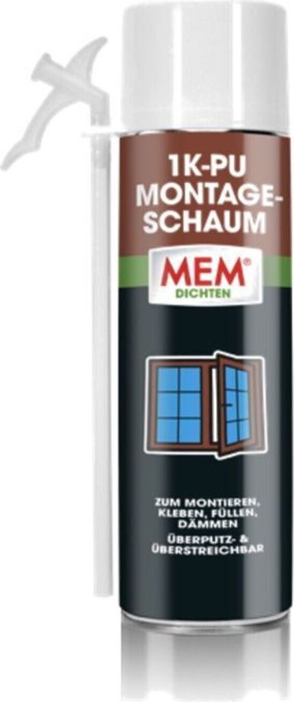 MEM 1K-PU Montageschaum Montage Schaum Kleben Füllschaum Dämmschaum PolyurethanSchaum