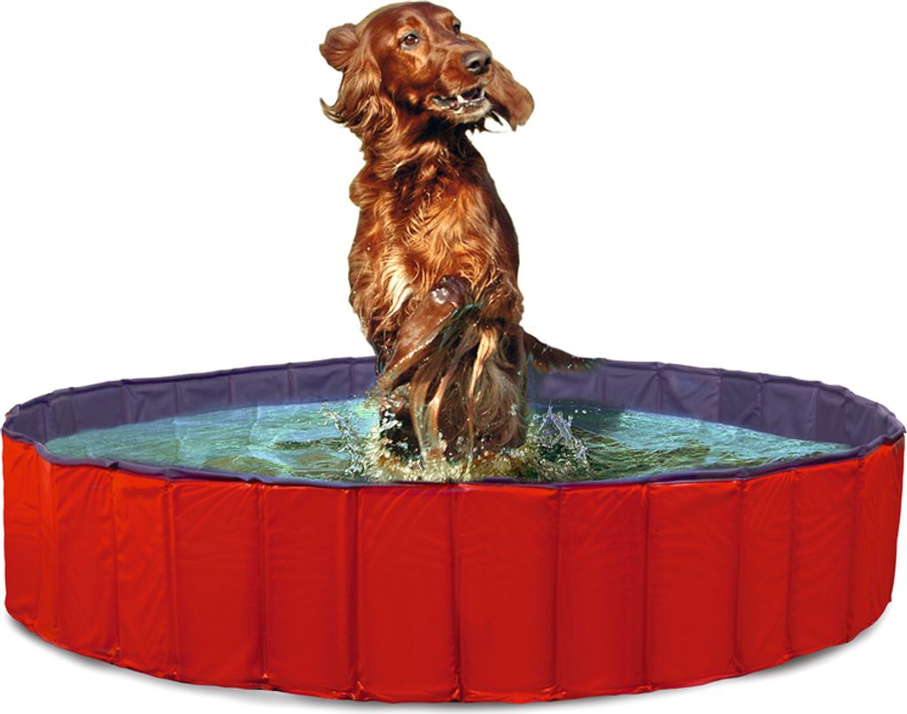 Karlie Doggy Pool - Hundespielzeug - PVC - Rot/Blau - 80x80x20 cm