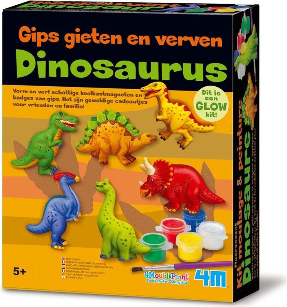 4M Dinosaurier-Formen und Maler-Set, phosphoreszierend Produktbild 