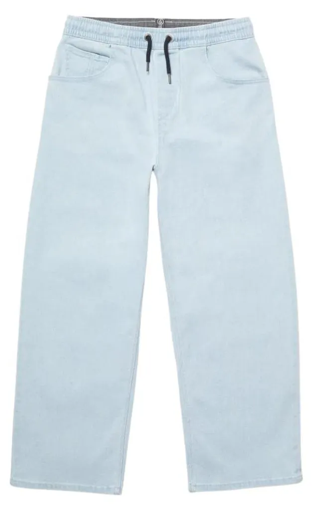 Jean Denim Coupe Large Volcom BB Freazy Bleu Clair Pantalon Confortable