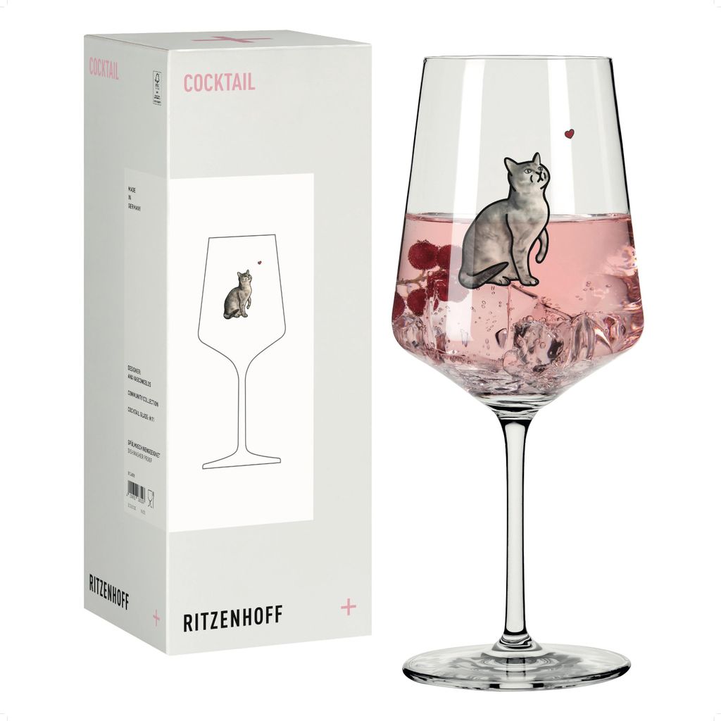 Ritzenhoff Cocktailglas Petfluencer #11 Katze 544 ml Produktbild 