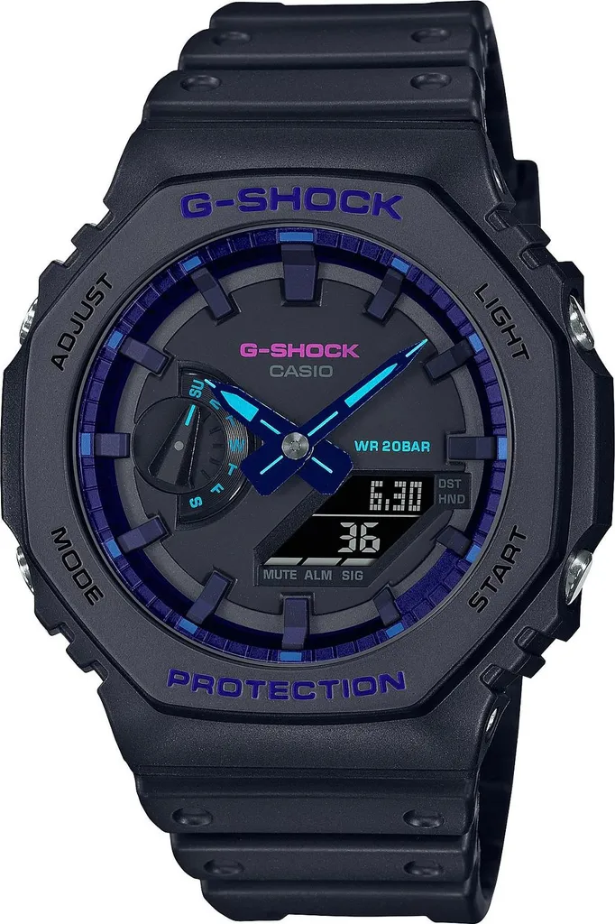 G-SHOCK GA-2100VB-1AER Virtual Blue Edition - Orologio Uomo Octagon