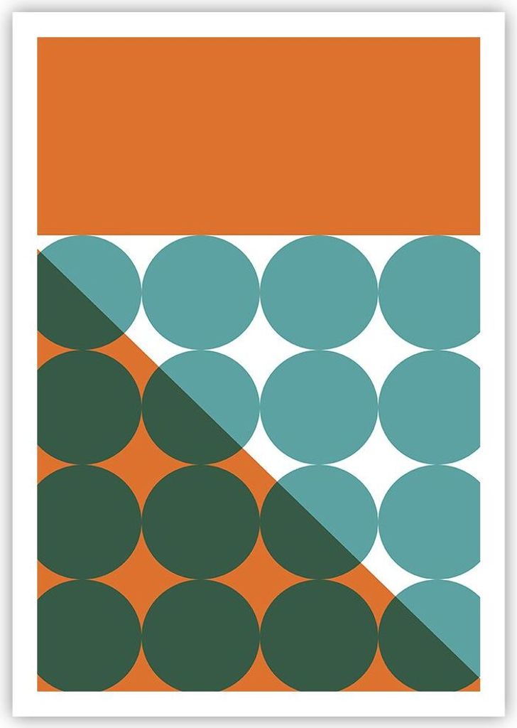 Poster - Poster ohne Rahmen - Koliken Türkis Orange - Produktbild 