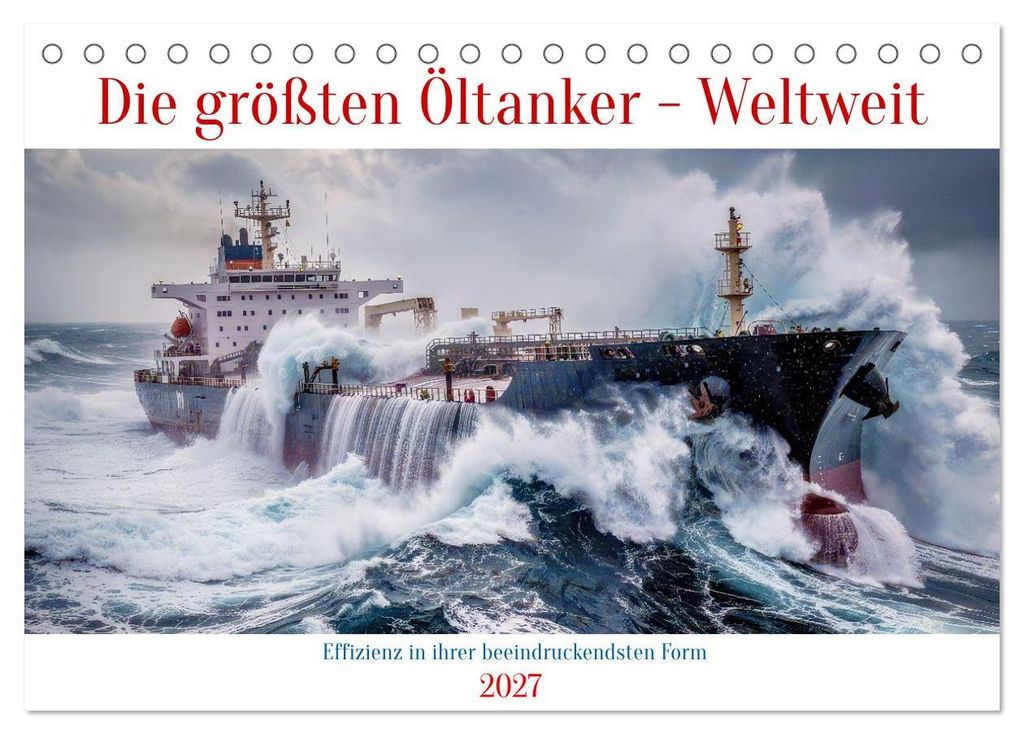 Die größten Öltanker - Weltweit (Tischkalender 2027 DIN A5 quer), CALVENDO Monatskalender