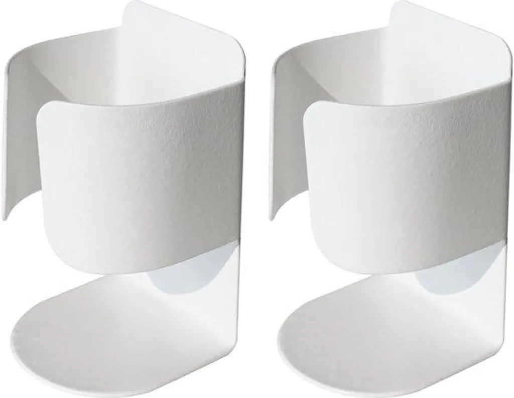 Rangement mural pour brosses à dents électriques blanc lot de 2 inox
