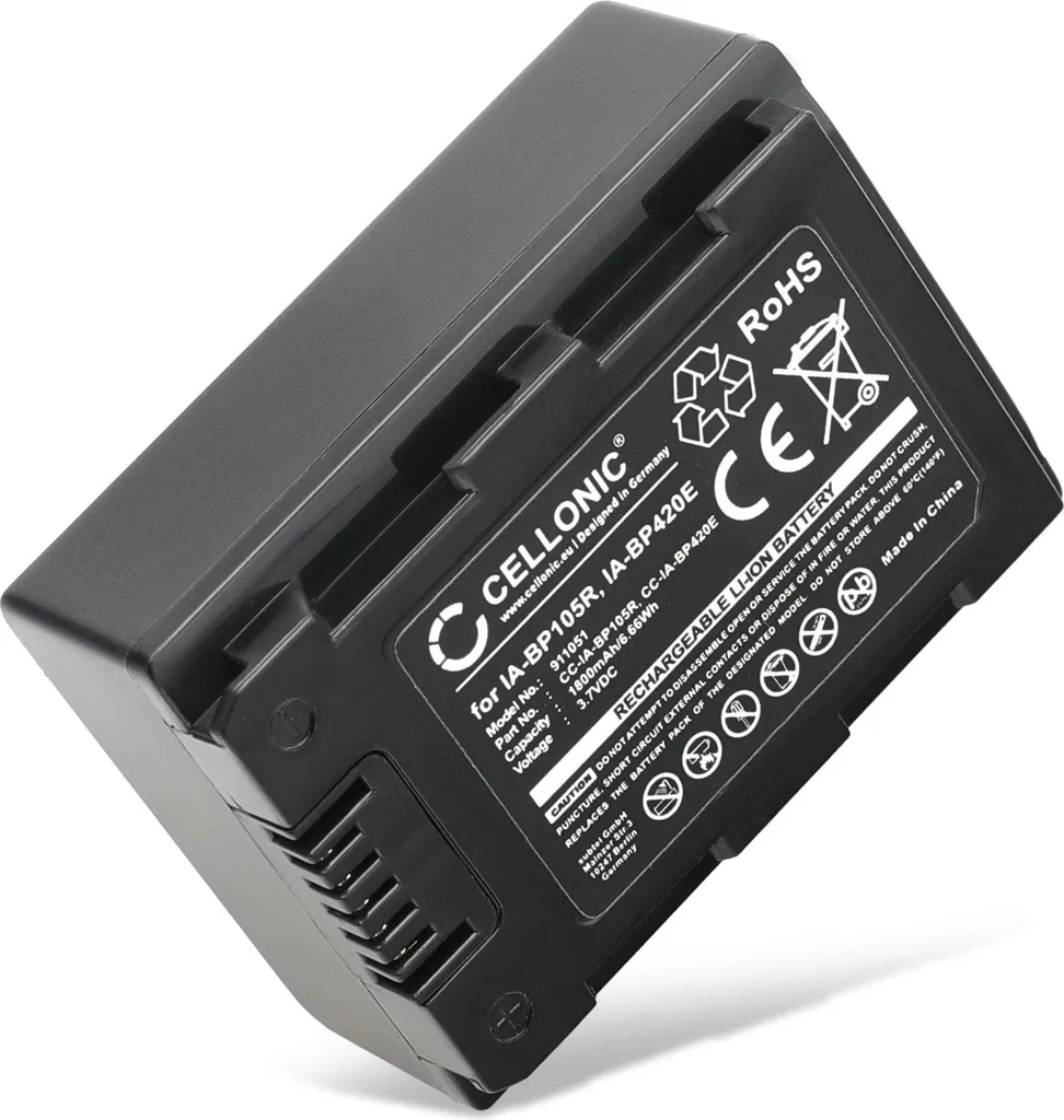 Batteria subtel IA-BP210E per Samsung HMX-F90 H300 S10 - 1800mAh 3.7V