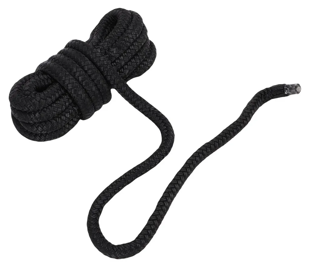 4 Cordes de bateau en nylon double tressage noir haute résistance 12mm