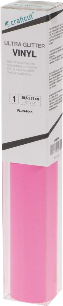 Kreativplotter Ultra Glitter Vinyl FLUO-PINK 30,5 x 61 cm
