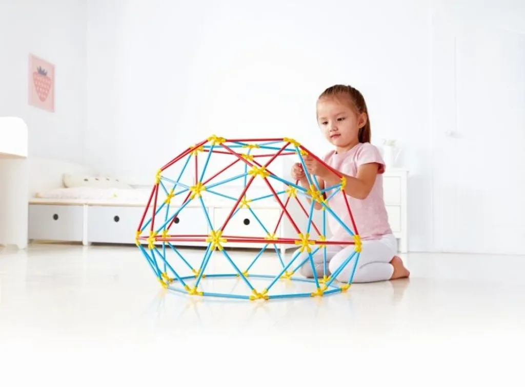 Apprendre à Bâtir avec le Kit d'Architecture Hape - Éveil Spatial 4+ - 2