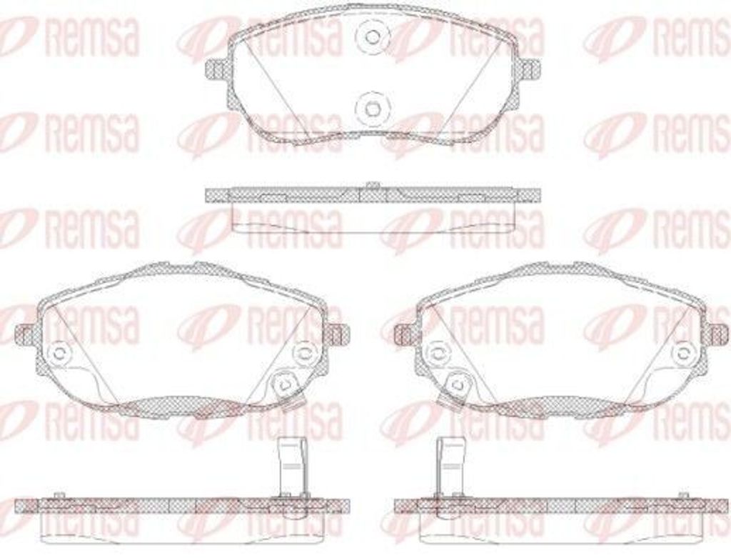 REMSA Bremsbeläge Satz Vorne Bremsklötze für TOYOTA Auris Kombi (E18) 1561.02