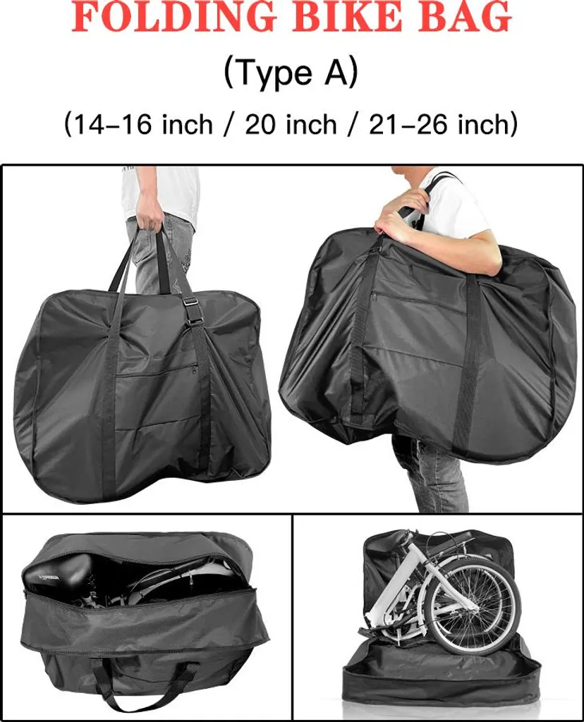 Sacoche vélo 20 pouces pliable et légère - Transport portable renforcé