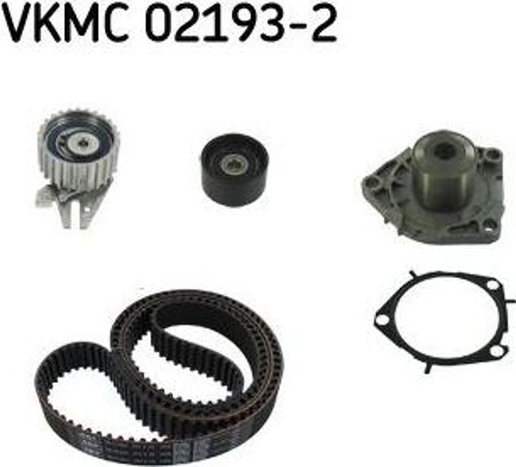 SKF VKMC 02193-2 Wasserpumpe + Zahnriemensatz OE 46345839 kompatibel mit Alf. 156, Alf. 159, Brera, Giulietta, Alf. GT, Spider, 500X, Bravo, Croma,...