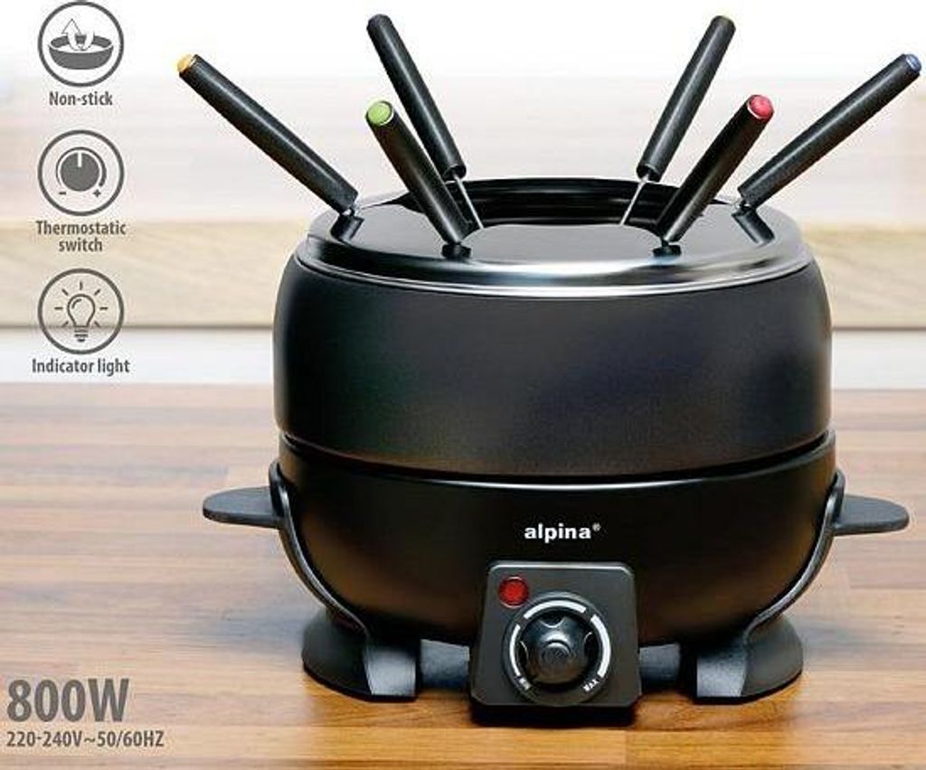alpina Elektrická sada na fondue 800 W - Pánev 2 l pro 6 Obrázek produktu 