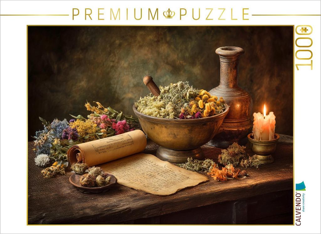 CALVENDO Puzzle Zwischen vertrockneten Blüten und Schatten flüstert die Zeit von Vergänglichkeit | 1000 Teile Lege-Größe 64x48cm Foto-Puzzle f...