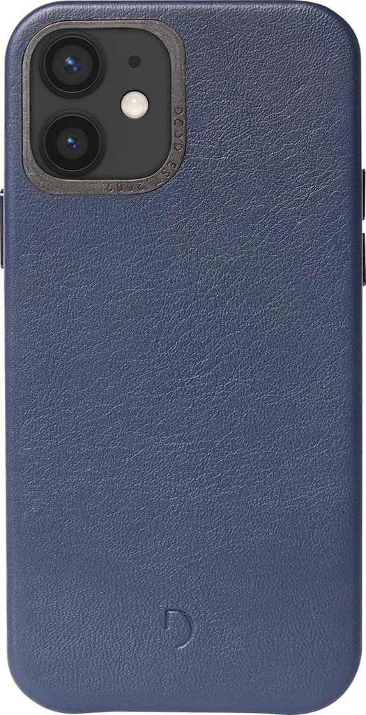Coque de protection en cuir Decoded pour iPhone 12 Mini bleu nuit