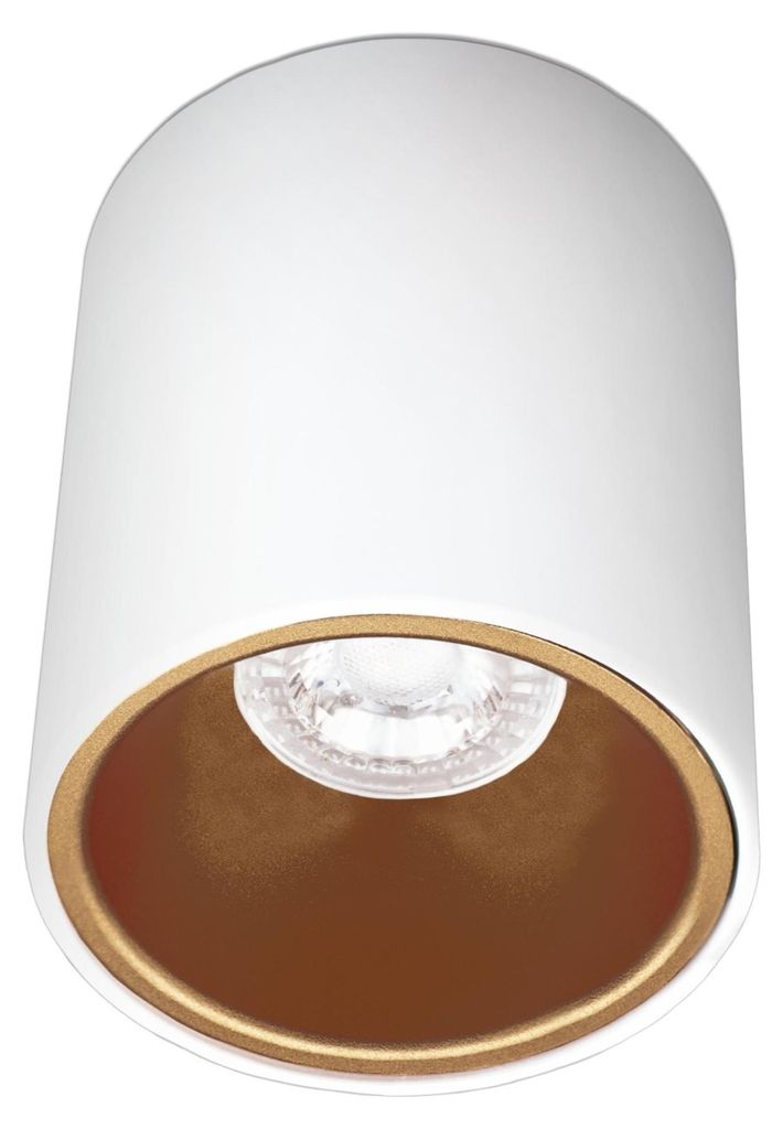 CENTURY ESSENZA Aufbauleuchte GU10 weiß/gold 96 mm