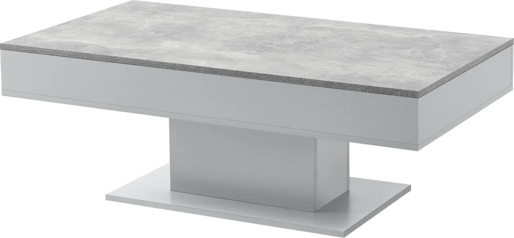 [en.casa] Table basse Lünen avec 2 compartiments de rangement - Blanc - 2