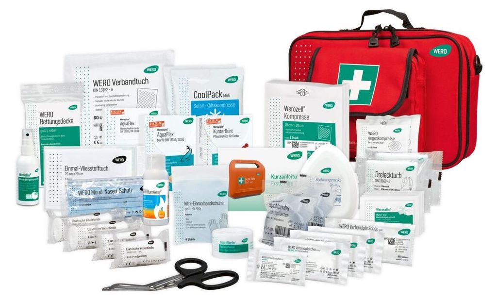 WERO Sanitätstasche Schwimmbad - Sonderfüllung inkl. DIN Produktbild 