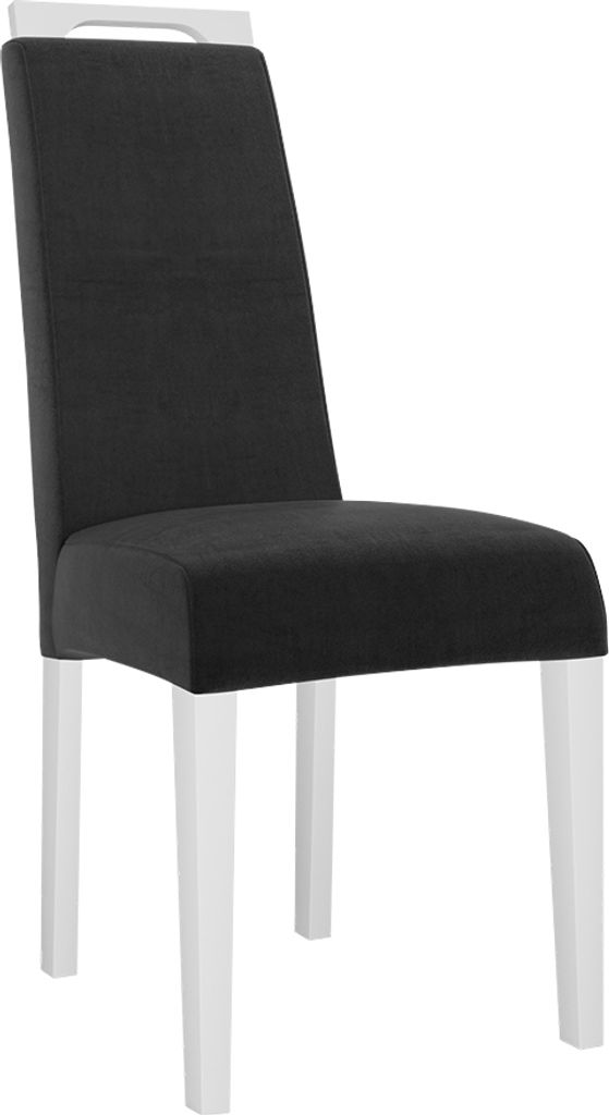 MIRJAN24 Polsterstuhl K79, Esszimmerstuhl aus Buchenholz, 59x45x100 cm, Stuhl (Holzfarbe: Weiß, Stofffarbe: Magic Velvet 2219)
