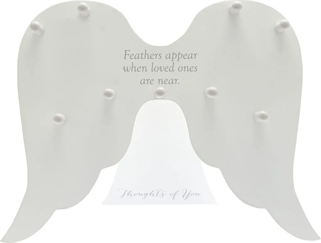 Support commémoratif Ailes d'ange pour 54 plaquettes de souvenir White