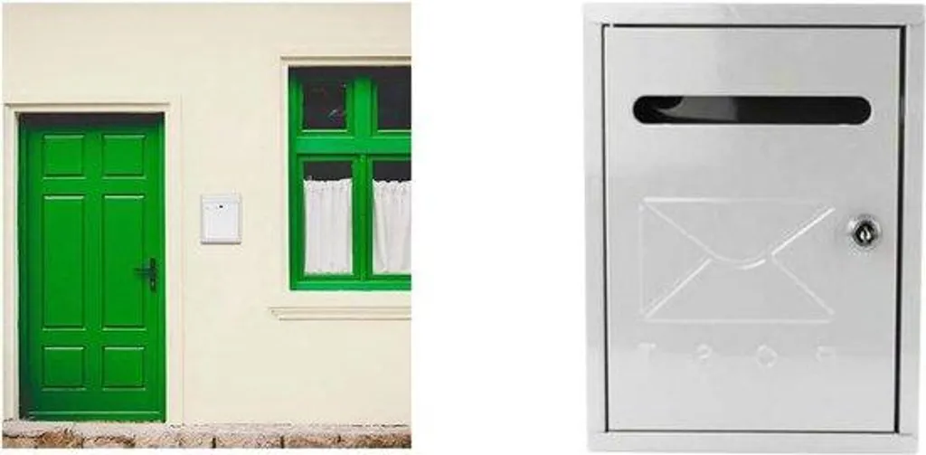 Boîte aux lettres pour petite façade blanche à clé sécurisée