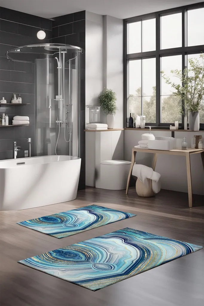 Mijolnir, CT-5026, multicolore, set di tappetini da bagno (2 pezzi), 100% POLIESTERE, 60 x 100 cm