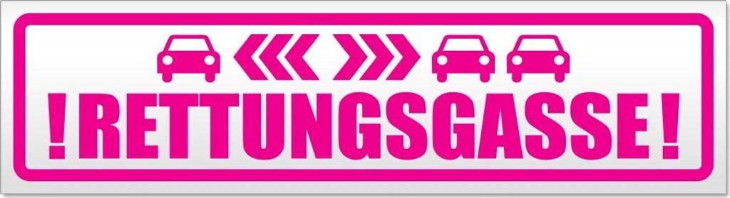 Rettungsgasse mit Autos Magnetschild Schild magnetisch