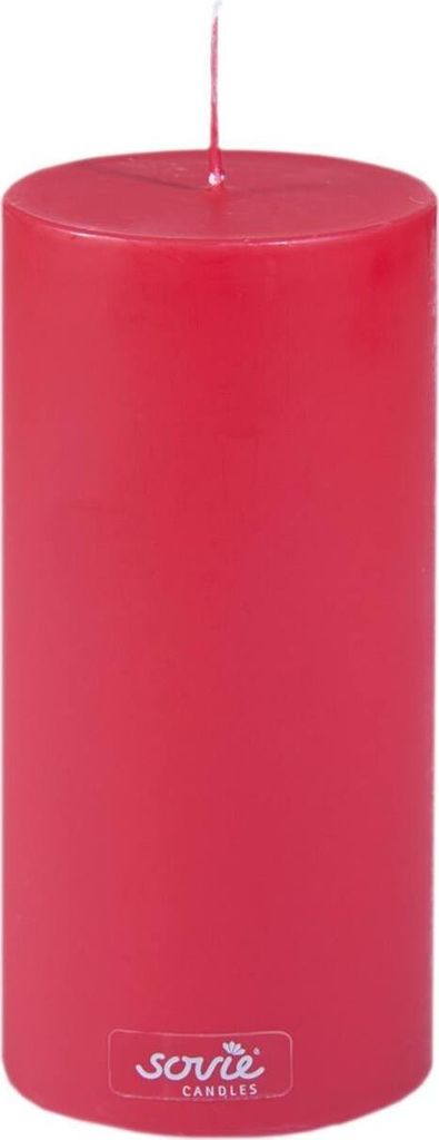 Stumpenkerze Rot, Ø 70 x 200 mm - Brenndauer ca. 104 Stunden