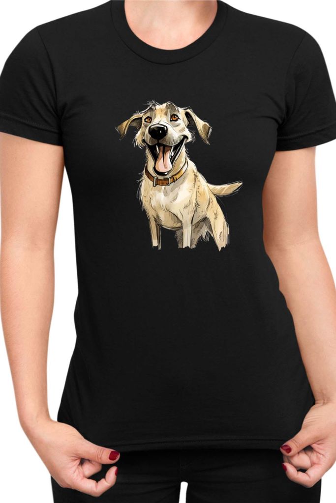 Damen T-Shirt Funny Dogs Breeds Kangal Dog Breed, Lady M / Schwarz