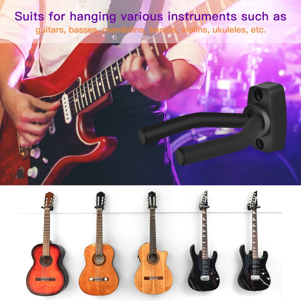 EBTOOLS 4PCS -Gitarrenbgel fr die Wandhalterung - Sttze Haken fr Elektro-, Akustik-, Ukulele und Bass Instrumente