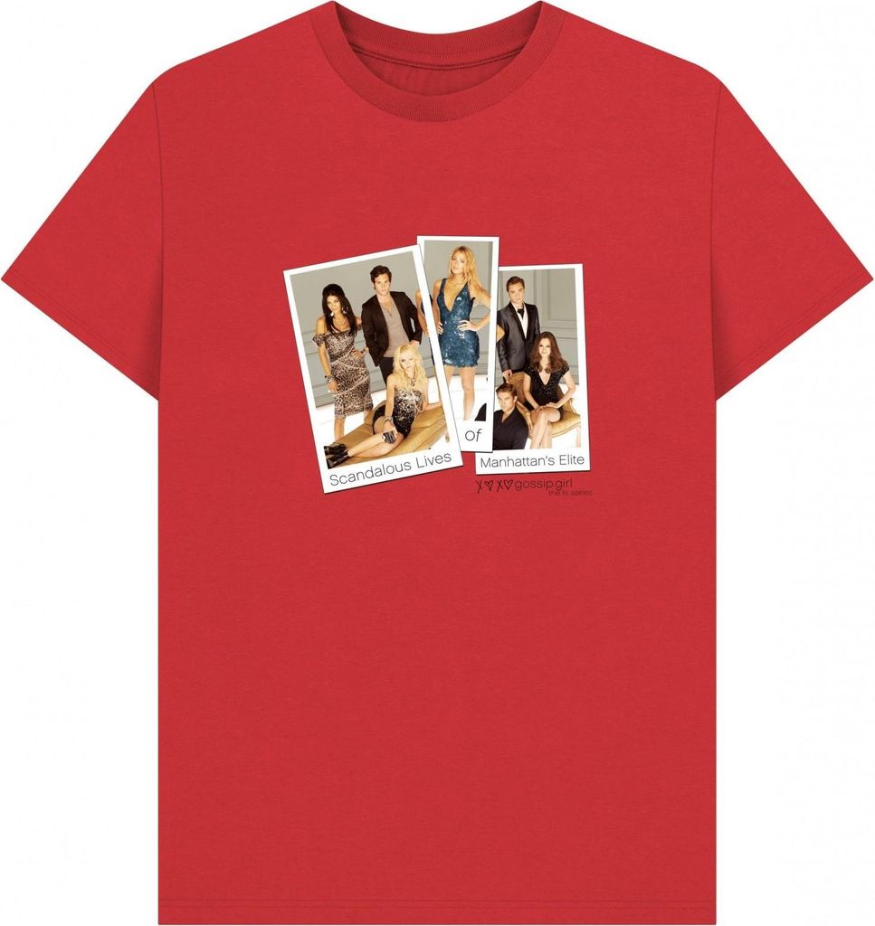 Gossip Girl - "Manhattans Elite" T-Shirt für Herren/Damen Uni PN2111 (S) (Rot)