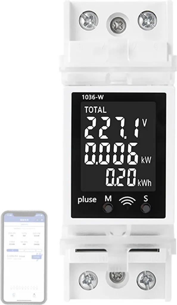 Contrôleur de Tension WiFi 63A Rail Din pour Suivi Électricité Maison