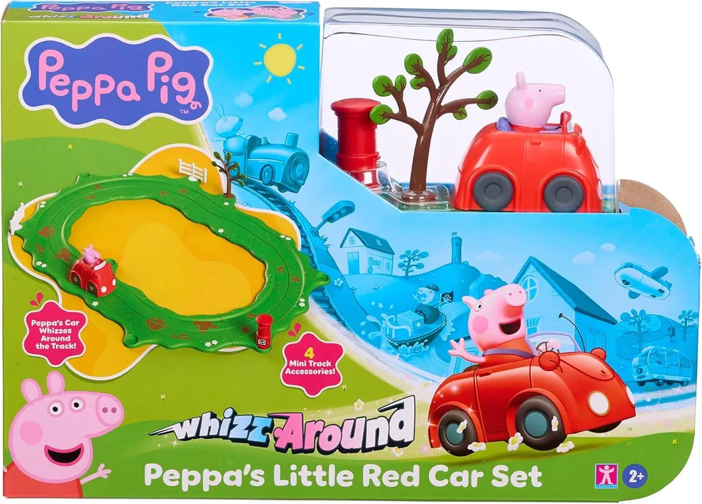 Circuit de Voiture Peppa Pig Whizz Around avec Petite Voiture Rouge