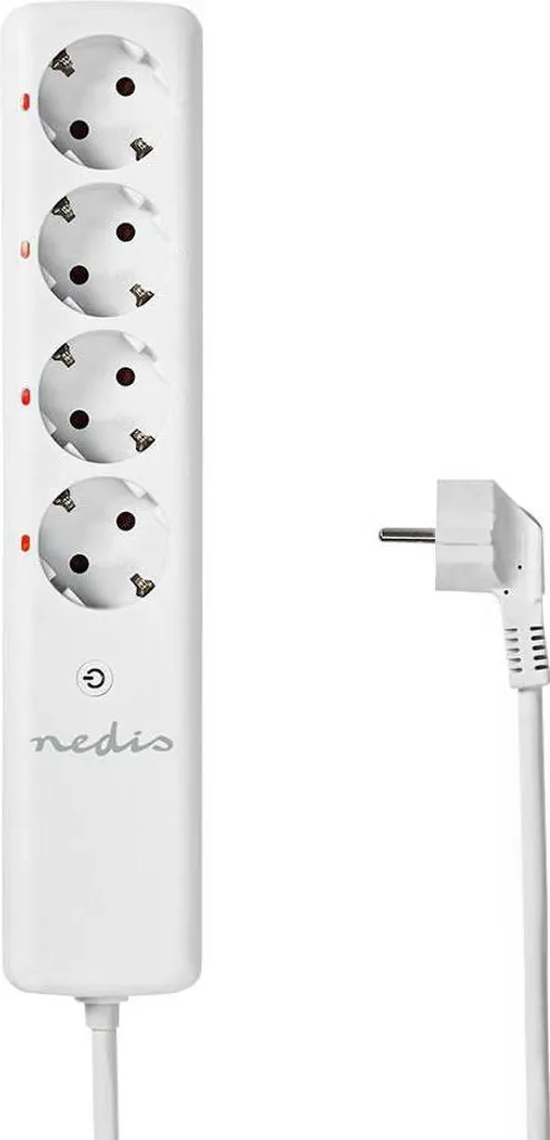 Multiprise RF à quatre prises télécommandée - Bloc 4 socles blanc