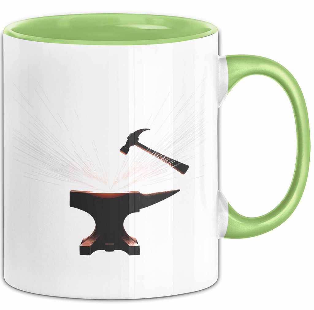 Schmied Tasse Geschenk Lustige Geschenkidee Spruch Für Metall Arbeiter (Grün)