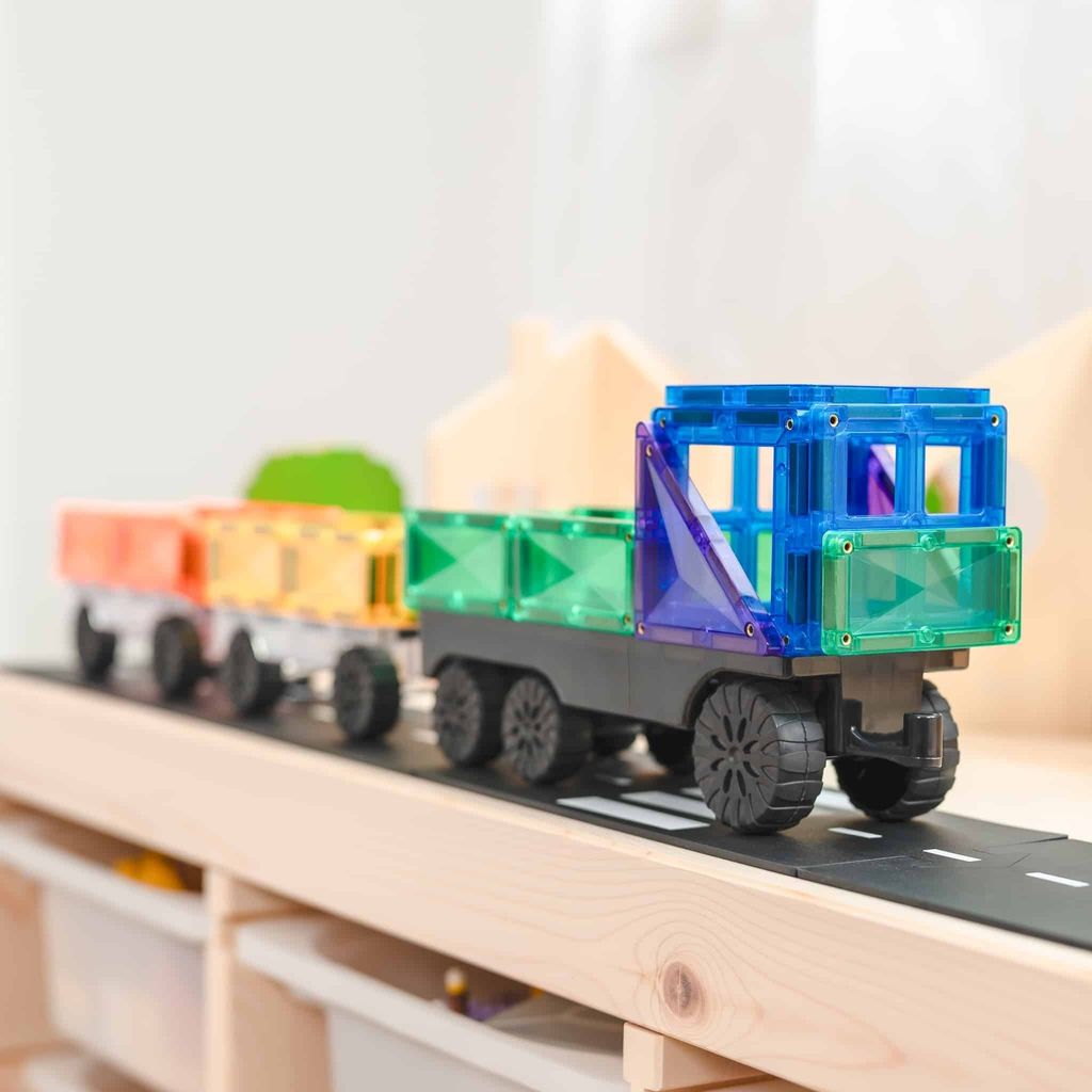 Magnetic Tiles Magnetická stavebnice 50 kusů autíček Obrázek produktu 3