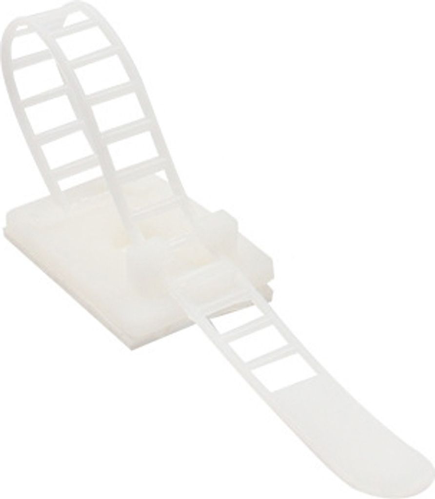 INF Selbstklebende Kabelorganisatoren / Kabelclips, 100er-Pack Weiß L