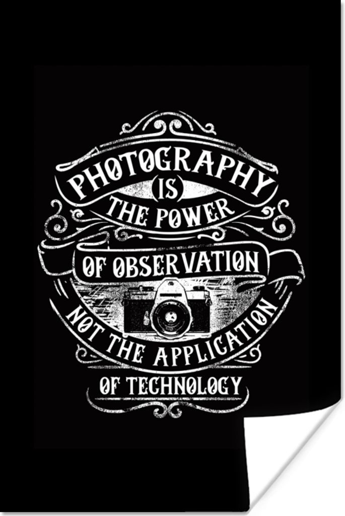 MuchoWow Poster Kamera - Vintage - Zitat 20x30 cm - Papierdruck