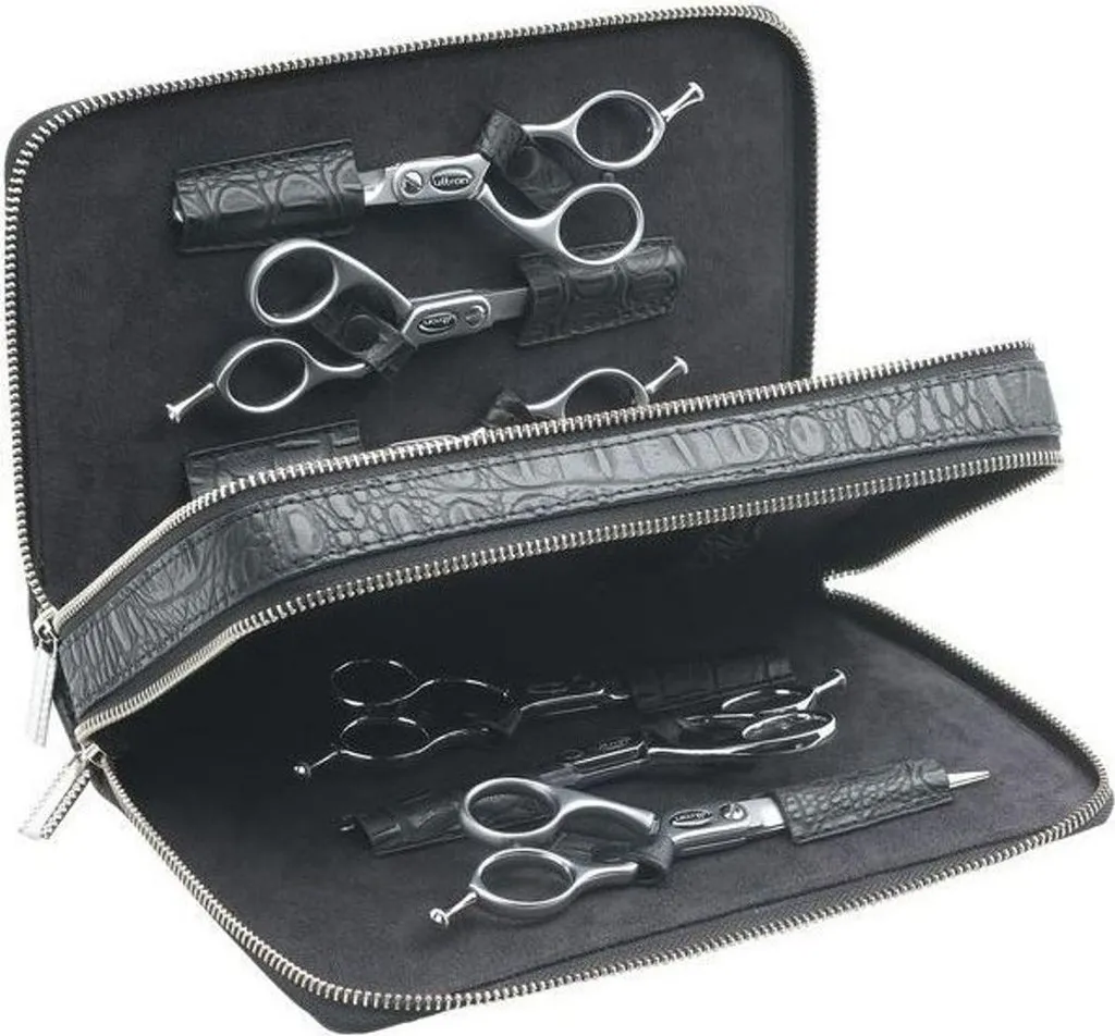 Sac de rangement Sinelco 6 Croco noir pour matériel de coiffure pro