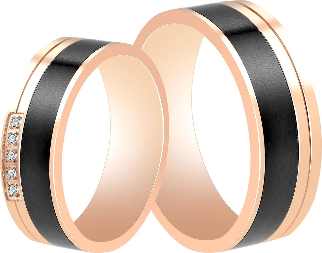 Akzent Herren-Partnerring, Edelstahl, Produktbild 