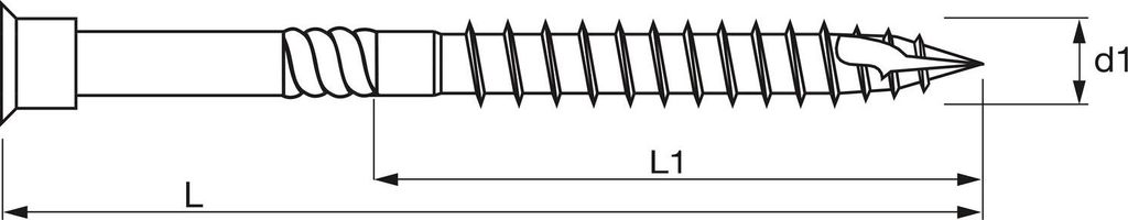 Speed Terrassenschrauben mit Schabenut und Schaftfräser ZKO 4x50mm TX15 ETA-22/0235, Edelstahl gehärtet - 500 Stück