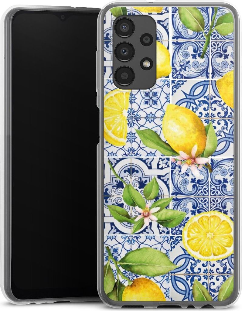 DeinDesign Handyhülle für Samsung Galaxy A13 4G Silikon Hülle Case Smartphone Schutzhülle Griechenland Muster Zitrone
