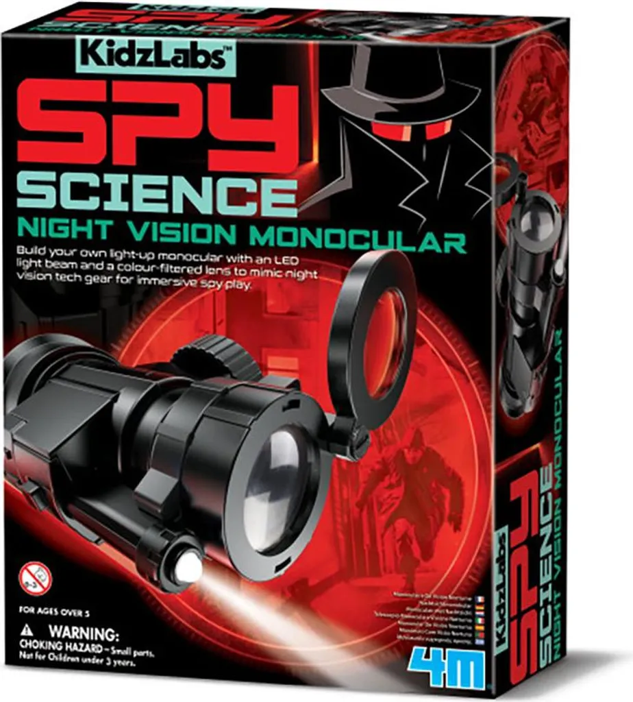 4M Spy Science Vision Nocturne Monoculaire - Jouet d'Espion pour Enfant