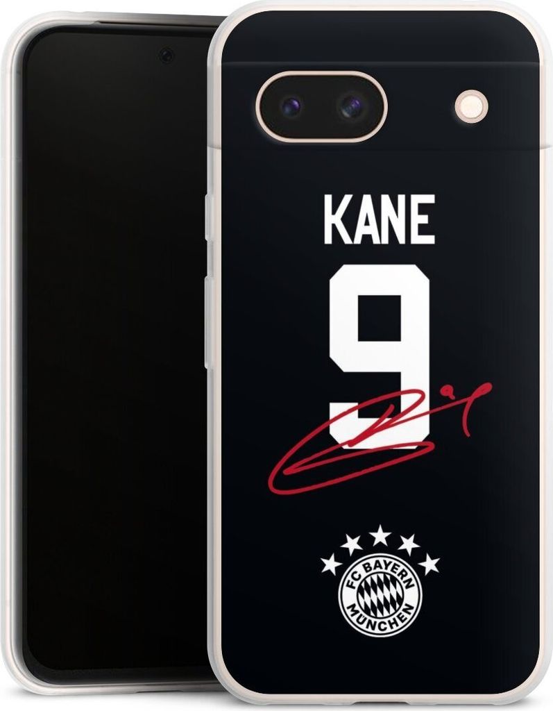 DeinDesign Slim Hülle für Google Pixel 8a Silikon Case Ultra Dünn Handyhülle FC Bayern München Trikot Harry Kane