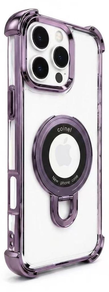 MagSafe Handyhülle für iPhone 11 Transparent Lila mit Ring Produktbild 