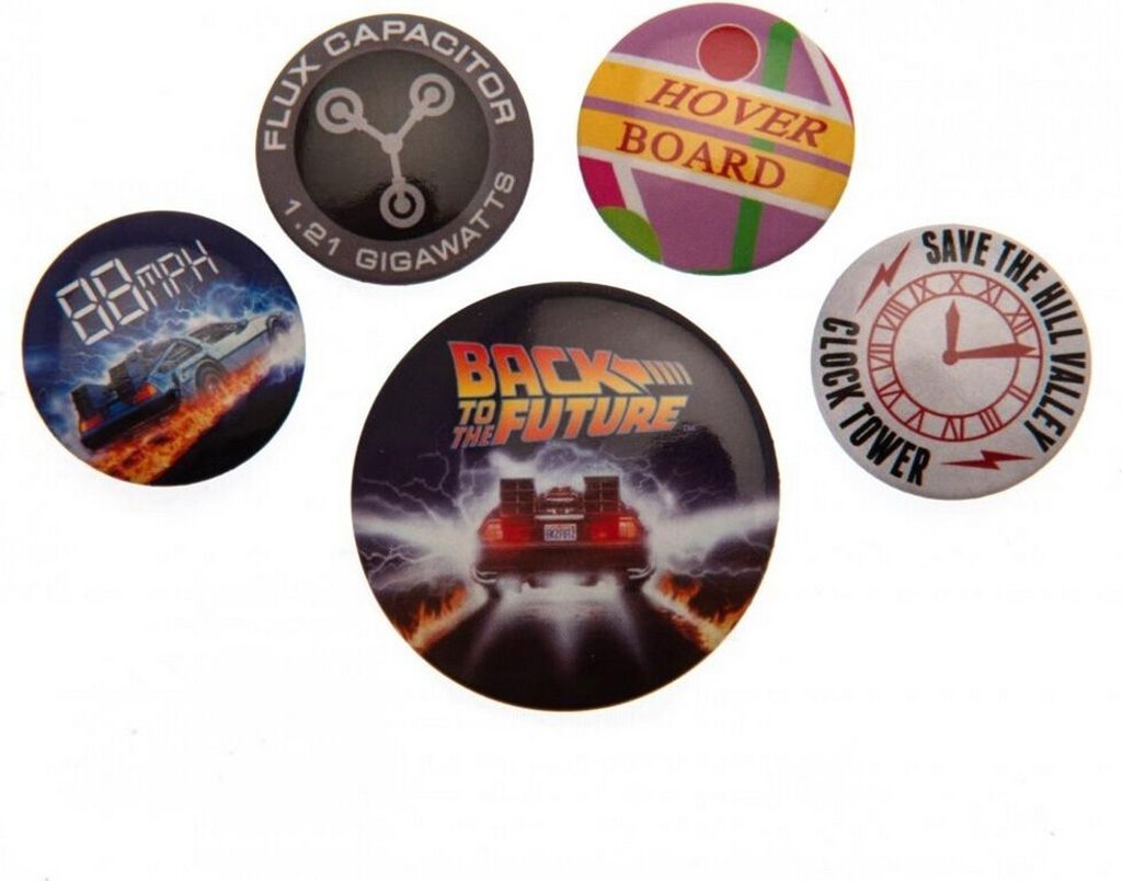 Back To The Future - Anstecker-Set 5er-Pack - Metall BS2562 (Einheitsgröße) (Bunt)